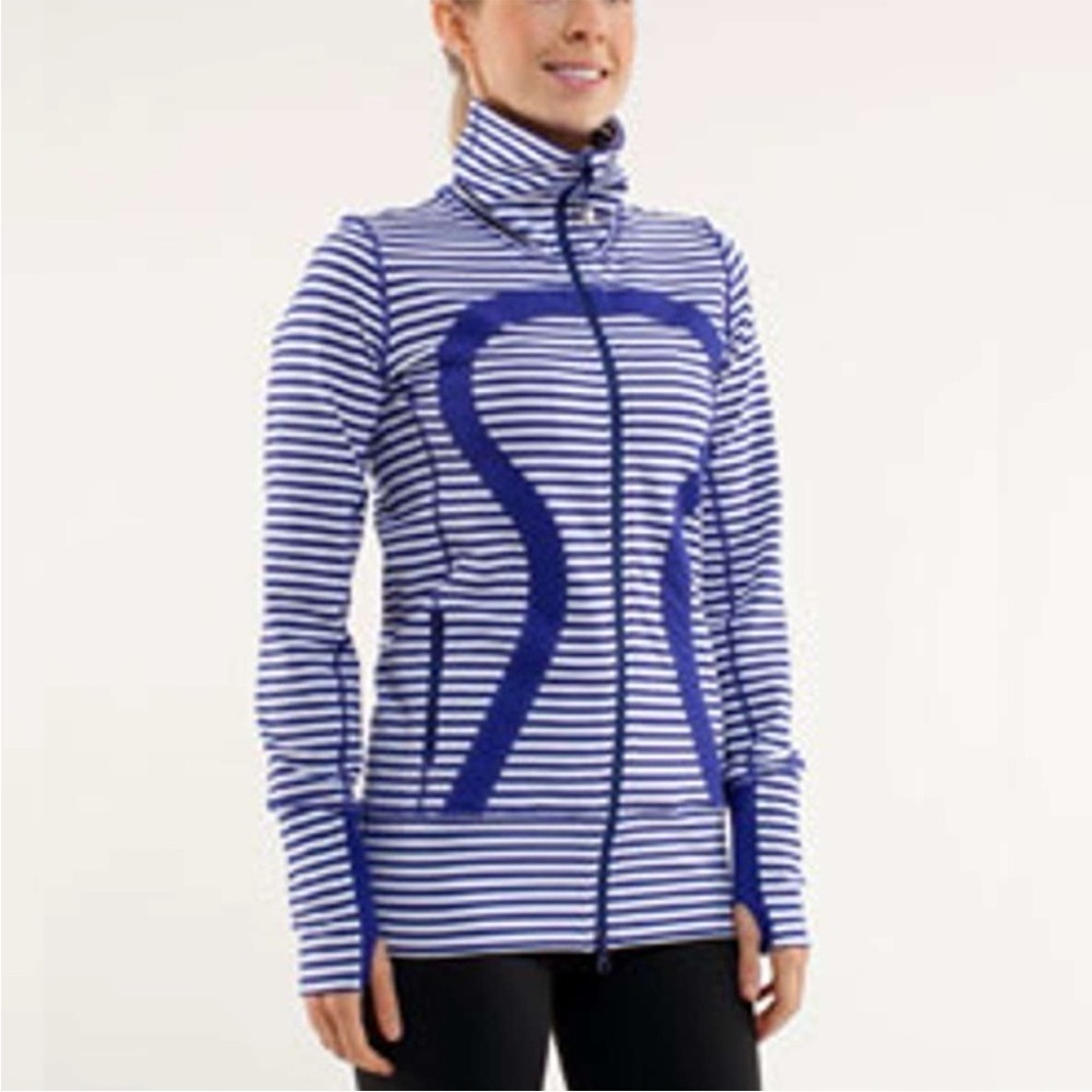 Lululemon Athletica Blue Striped Jacket